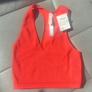 FP Movement by Free People Ripe Persimmon Ribbed Crop Tank